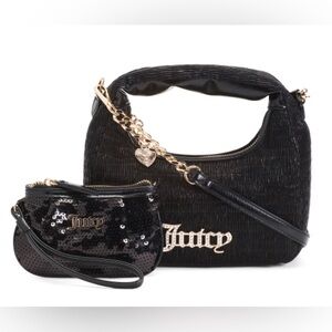 Juicy Couture Black Sequin Women's Bag Set